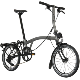 Brompton P Line Urban Storm Grey Metallic Low HB and Rack